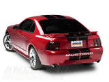 SEC10 GT500 Style Stripes; Gloss Black; 10-Inch (94-04 Mustang)