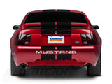 SEC10 GT500 Style Stripes; Gloss Black; 10-Inch (94-04 Mustang)