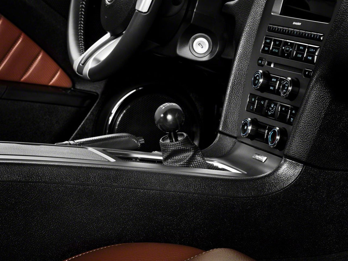 SpeedForm Modern Billet Retro Style 6-Speed Shift Knob; Black (11-14 Mustang GT, V6)