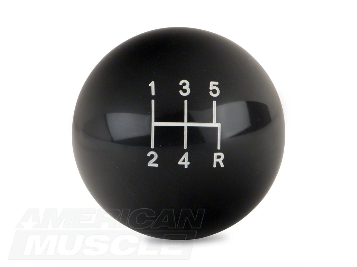 SpeedForm Modern Billet Retro Style 5-Speed Shift Knob; Black (79-04 Mustang, Excluding 03-04 Cobra)