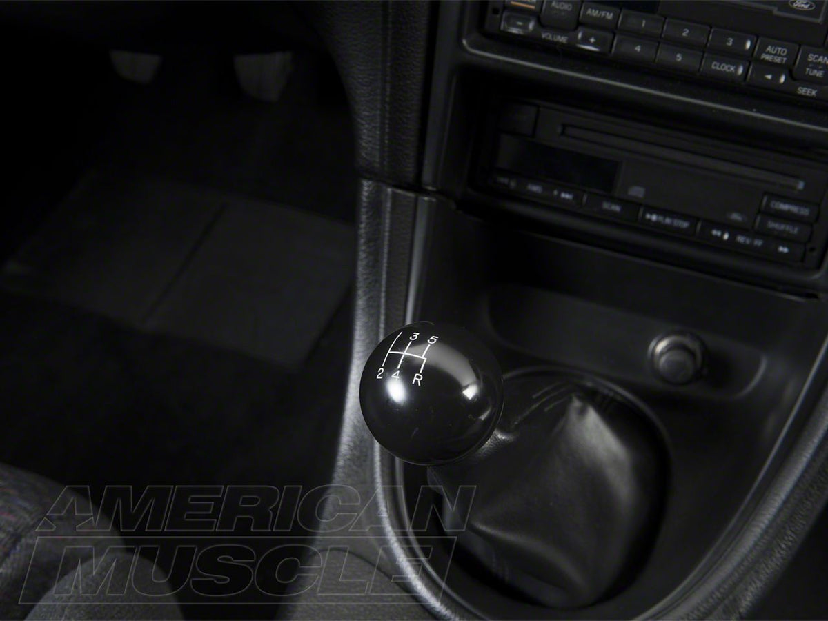 SpeedForm Modern Billet Retro Style 5-Speed Shift Knob; Black (79-04 Mustang, Excluding 03-04 Cobra)