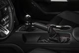 SpeedForm Premium Black Leather E-Brake Boot; Red Stitching (15-23 Mustang)