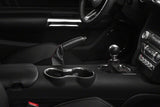 SpeedForm Premium Black Leather E-Brake Boot; Red Stitching (15-23 Mustang)