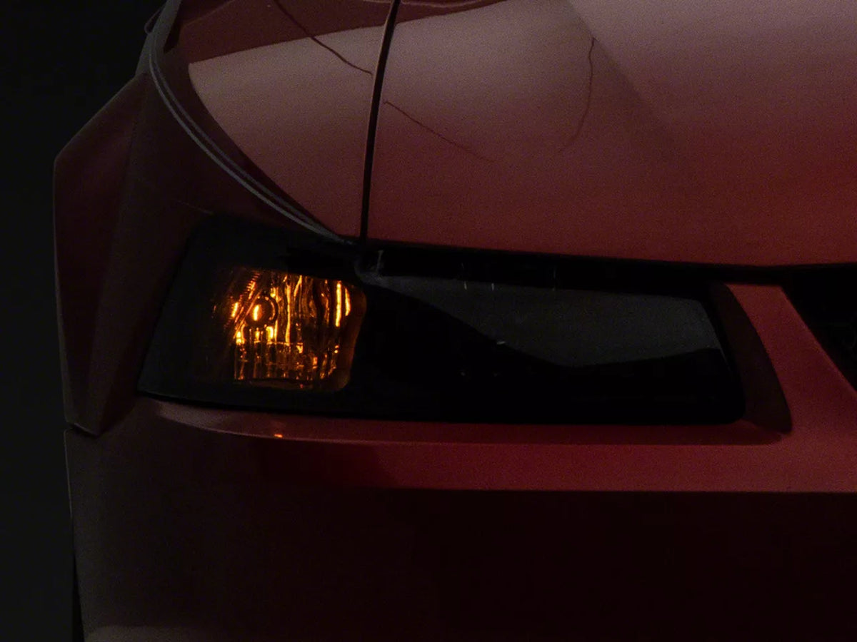 Raxiom Axial Series Oe Style Headlights; Black Housing; Smoked Lens (99-04 Mustang)