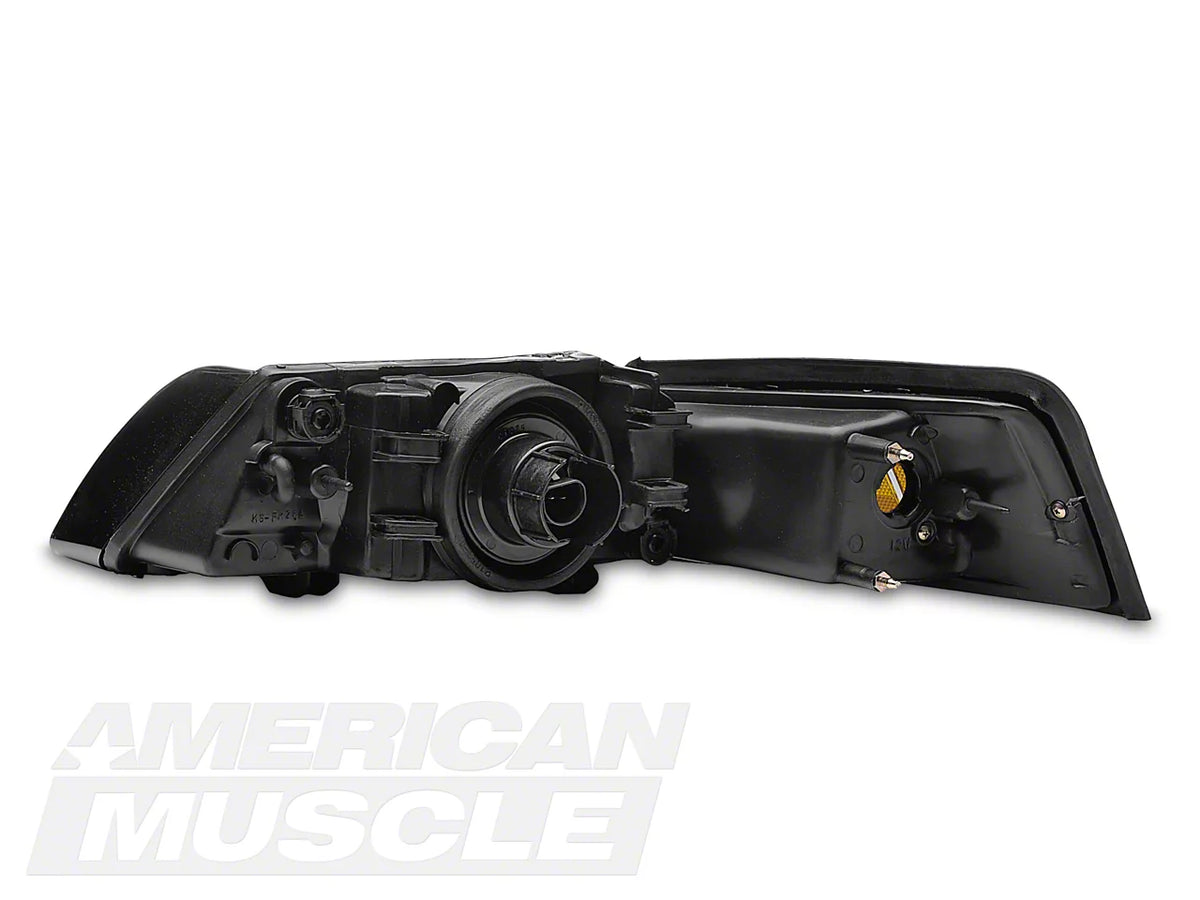 Raxiom Axial Series Oe Style Headlights; Black Housing; Smoked Lens (99-04 Mustang)