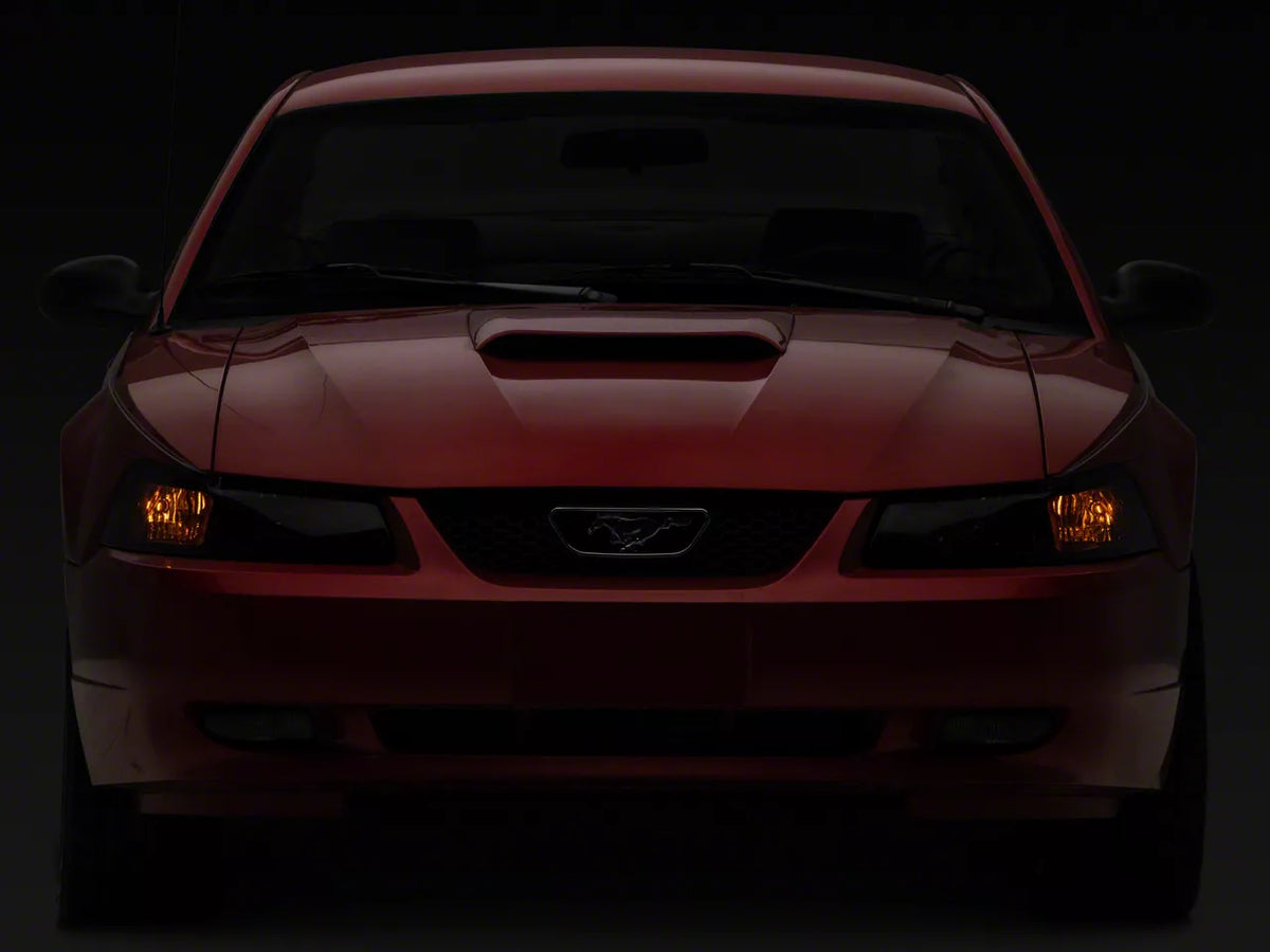 Raxiom Axial Series Oe Style Headlights; Black Housing; Smoked Lens (99-04 Mustang)
