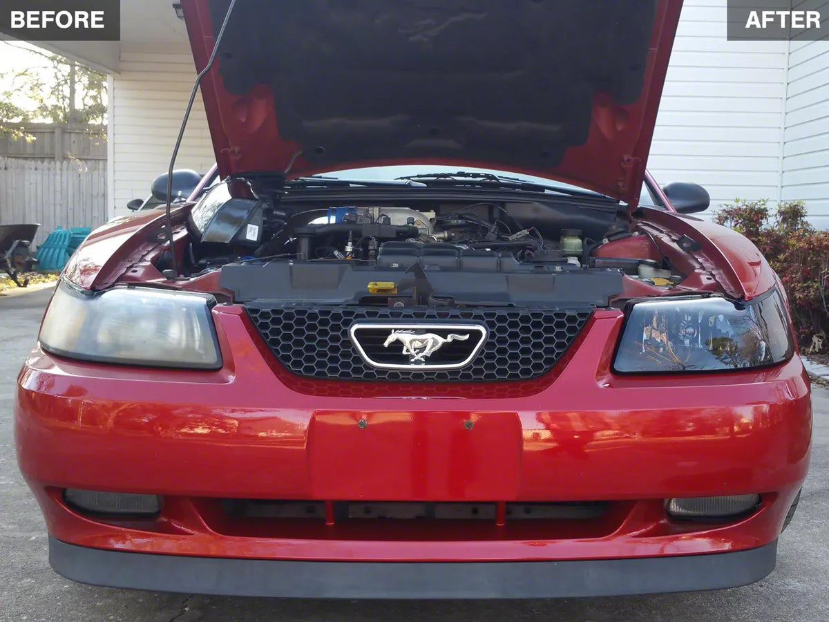 Raxiom Axial Series Oe Style Headlights; Black Housing; Smoked Lens (99-04 Mustang)