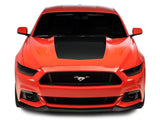 SEC10 Hood Accent Decal; Gloss Black (15-17 Mustang GT, EcoBoost, V6)