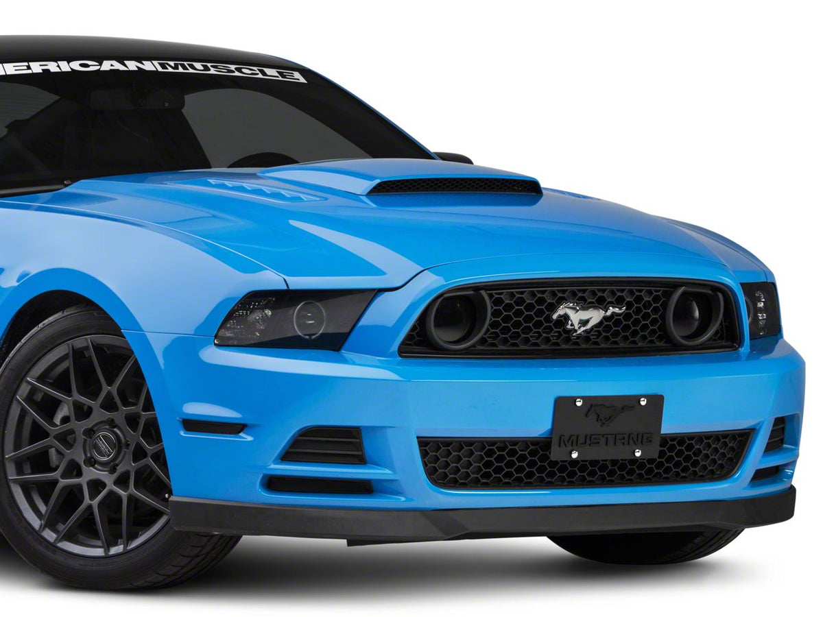 SpeedForm Front License Plate with Pony Lettering Logo; Black (Universal; Some Adaptation May Be Required)