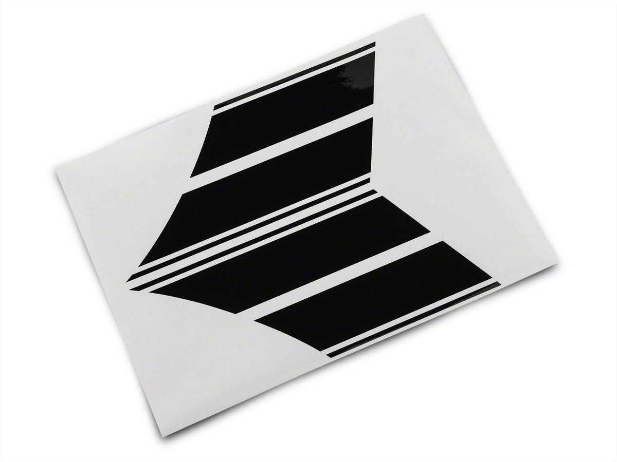 SEC10 Pinstriped Hash Marks; Gloss Black (15-23 Mustang)