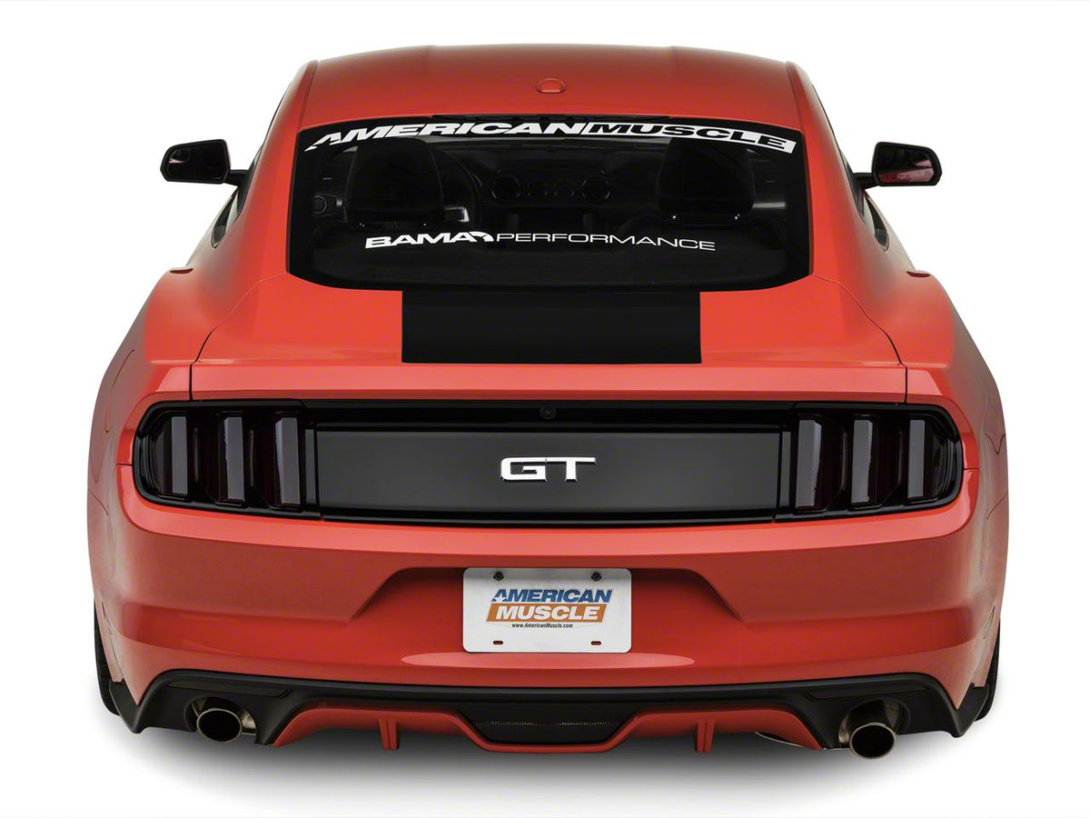 SEC10 Rear Decklid Accent Decal; Gloss Black (15-23 Mustang)