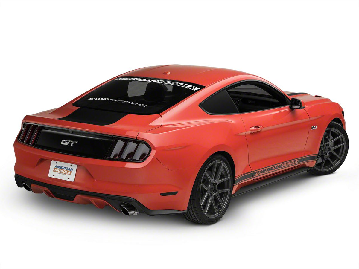 SEC10 Rear Decklid Accent Decal; Gloss Black (15-23 Mustang)