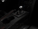 SpeedForm Premium Black Leather Shift Boot; Red Stitch (05-09 Mustang w/ Manual Transmission)