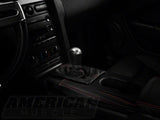 SpeedForm Premium Black Leather Shift Boot; Red Stitch (05-09 Mustang w/ Manual Transmission)