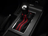 SpeedForm Premium Black Leather Shift Boot; Dual Red Stripe (10-14 Mustang)