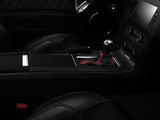 SpeedForm Premium Black Leather Shift Boot; Dual Red Stripe (10-14 Mustang)