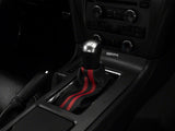 SpeedForm Premium Black Leather Shift Boot; Dual Red Stripe (10-14 Mustang)