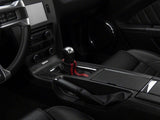 SpeedForm Premium Black Leather Shift Boot; Dual Red Stripe (10-14 Mustang)