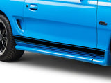 SEC10 Rocker Stripes; Gloss Black (94-04 Mustang)