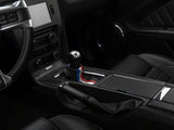 SpeedForm Premium Black Leather Shift Boot; Red, White and Blue Stripe (10-14 Mustang)