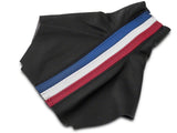 SpeedForm Premium Black Leather Shift Boot; Red, White and Blue Stripe (10-14 Mustang)