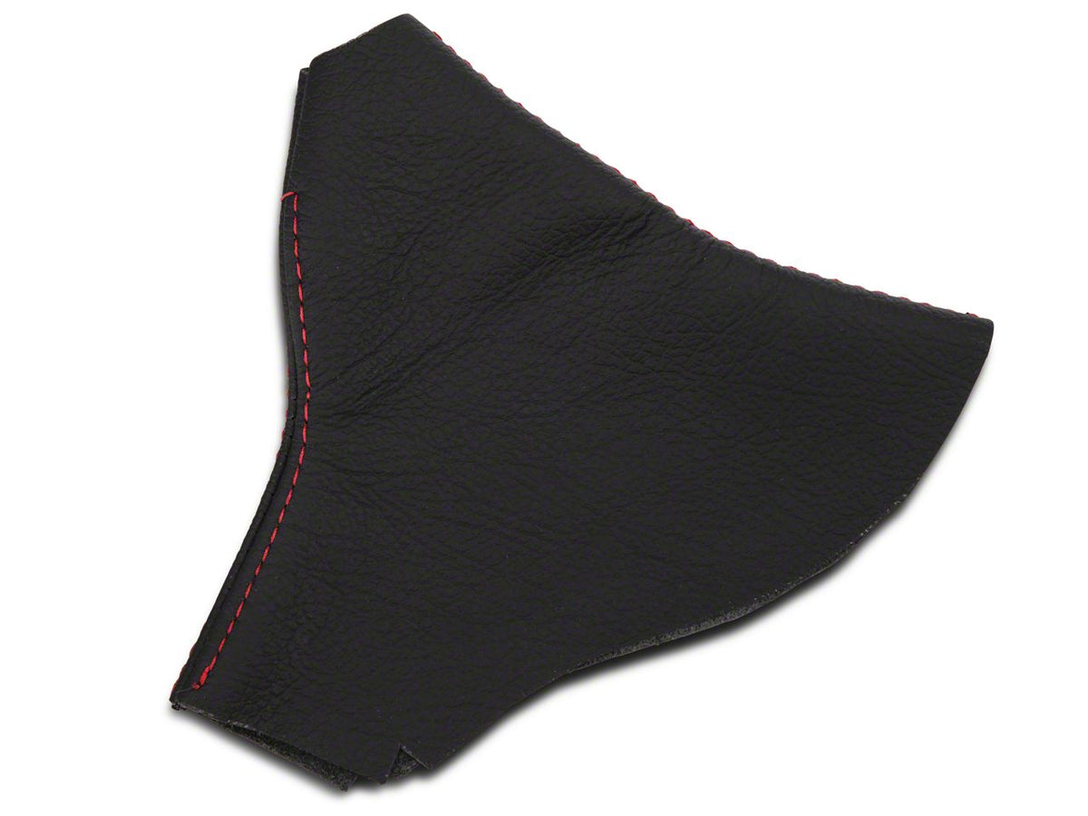 SpeedForm Premium Black Leather Shift Boot; Red Stitching (15-23 Mustang, Excluding GT500)