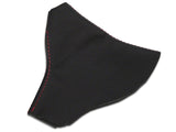 SpeedForm Premium Black Leather Shift Boot; Red Stitching (15-23 Mustang, Excluding GT500)