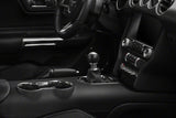 SpeedForm Premium Black Leather Shift Boot; Silver Stitching (15-23 Mustang, Excluding GT500)