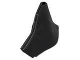 SpeedForm Premium Black Leather Shift Boot; Silver Stitching (15-23 Mustang, Excluding GT500)