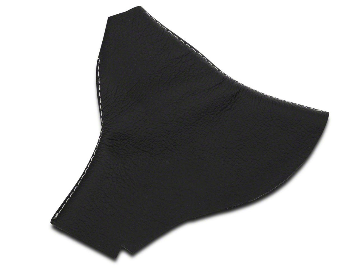 SpeedForm Premium Black Leather Shift Boot; Silver Stitching (15-23 Mustang, Excluding GT500)