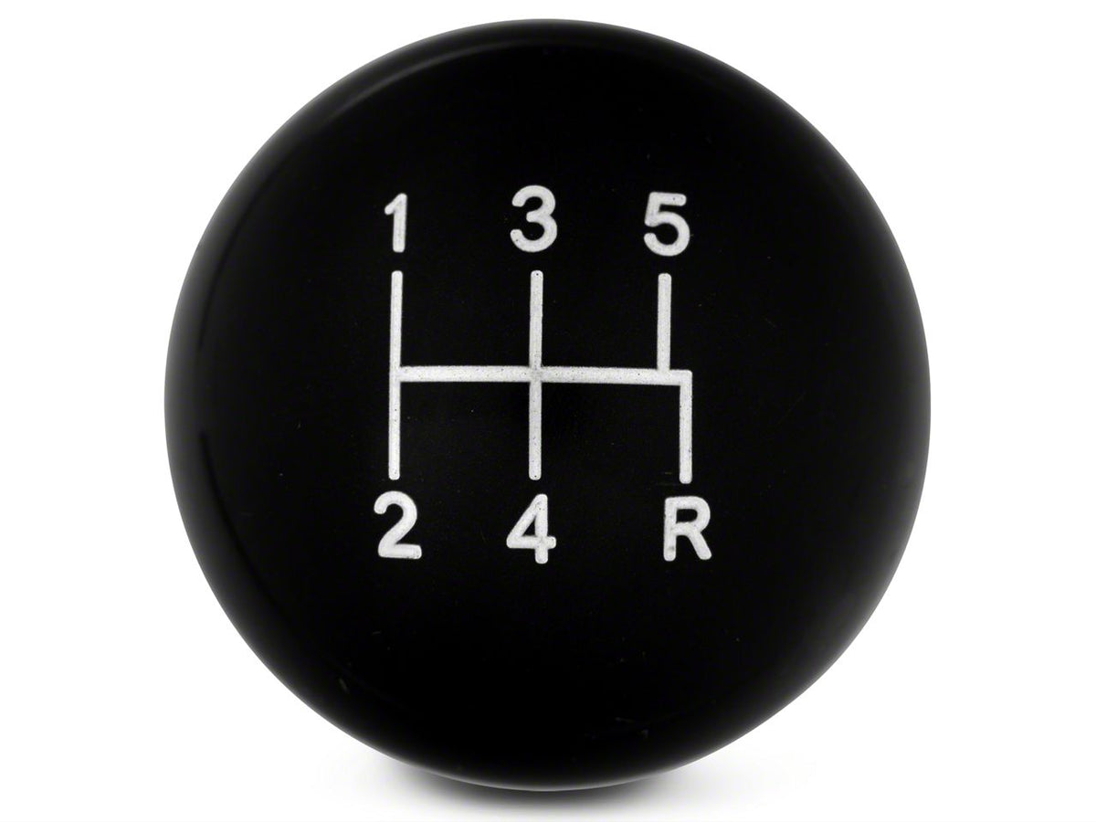 SpeedForm Modern Billet Retro Style 5-Speed Shift Knob; Black (05-10 Mustang GT, V6)