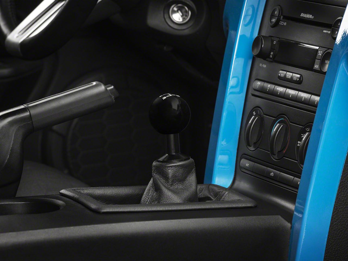 SpeedForm Modern Billet Retro Style 5-Speed Shift Knob; Black (05-10 Mustang GT, V6)
