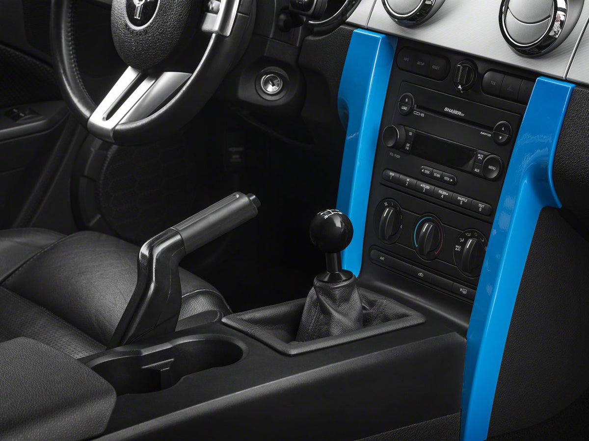 SpeedForm Modern Billet Retro Style 5-Speed Shift Knob; Black (05-10 Mustang GT, V6)