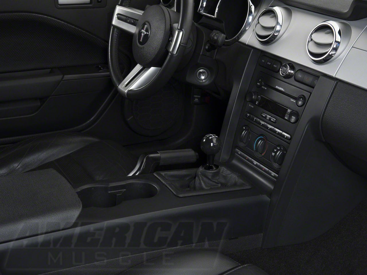 SpeedForm Modern Billet Retro Style 5-Speed Shift Knob; Black (05-10 Mustang GT, V6)