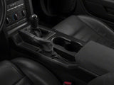 SpeedForm Premium Black Leather E-Brake Boot; Silver Stitch (05-09 Mustang)