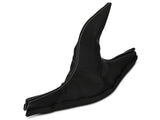 SpeedForm Premium Black Leather E-Brake Boot; Silver Stitch (05-09 Mustang)