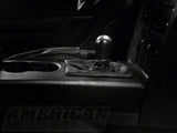 SpeedForm Premium Black Leather Shift Boot; Silver Stitch (05-09 Mustang w/ Manual Transmission)
