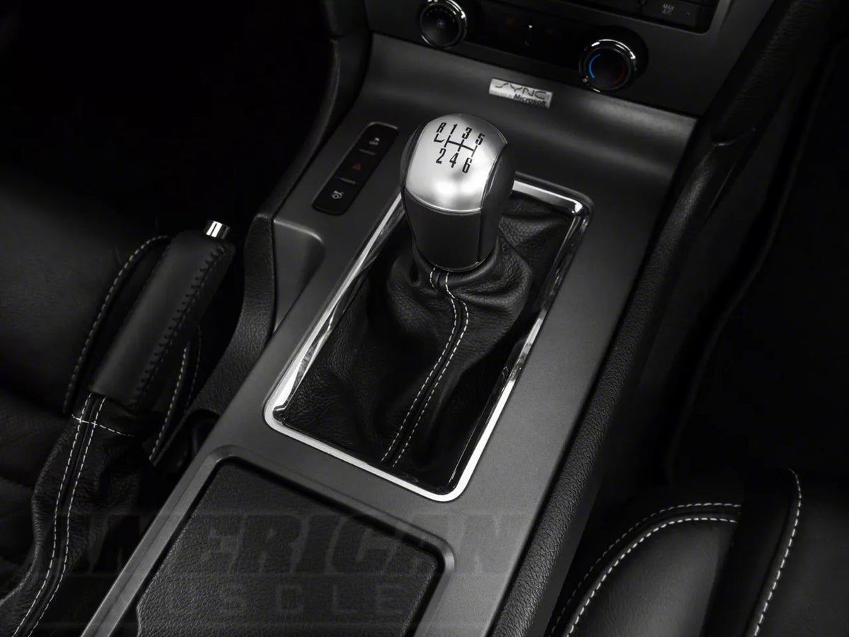 SpeedForm Premium Black Leather Shift Boot; White Stitching (10-14 Mustang w/ Premium Package)