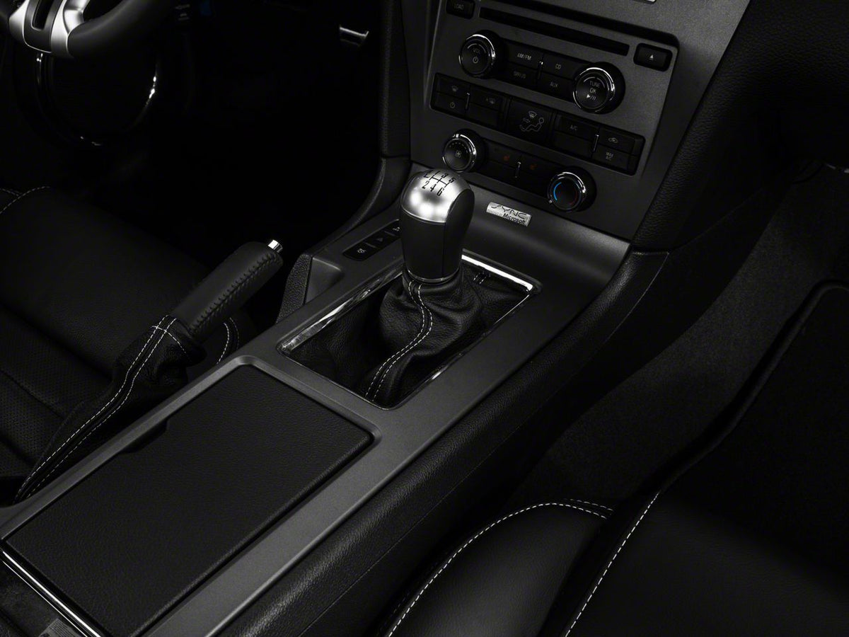 SpeedForm Premium Black Leather Shift Boot; White Stitching (10-14 Mustang w/ Premium Package)