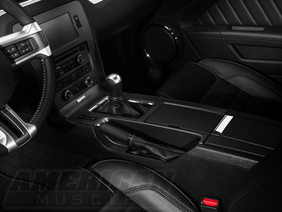 SpeedForm Premium Black Leather Shift Boot; White Stitching (10-14 Mustang w/ Premium Package)