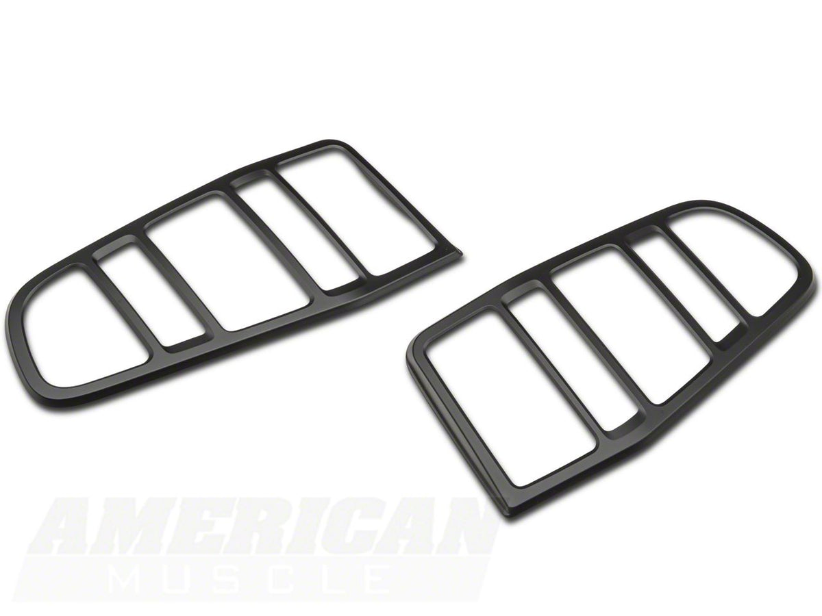 Mmd Tail Light Trim; Matte Black (10-12 Mustang)