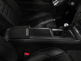 SpeedForm Premium Black Leather E-Brake Boot; White Stitch (10-14 Mustang)