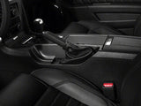 SpeedForm Premium Black Leather E-Brake Boot; White Stitch (10-14 Mustang)