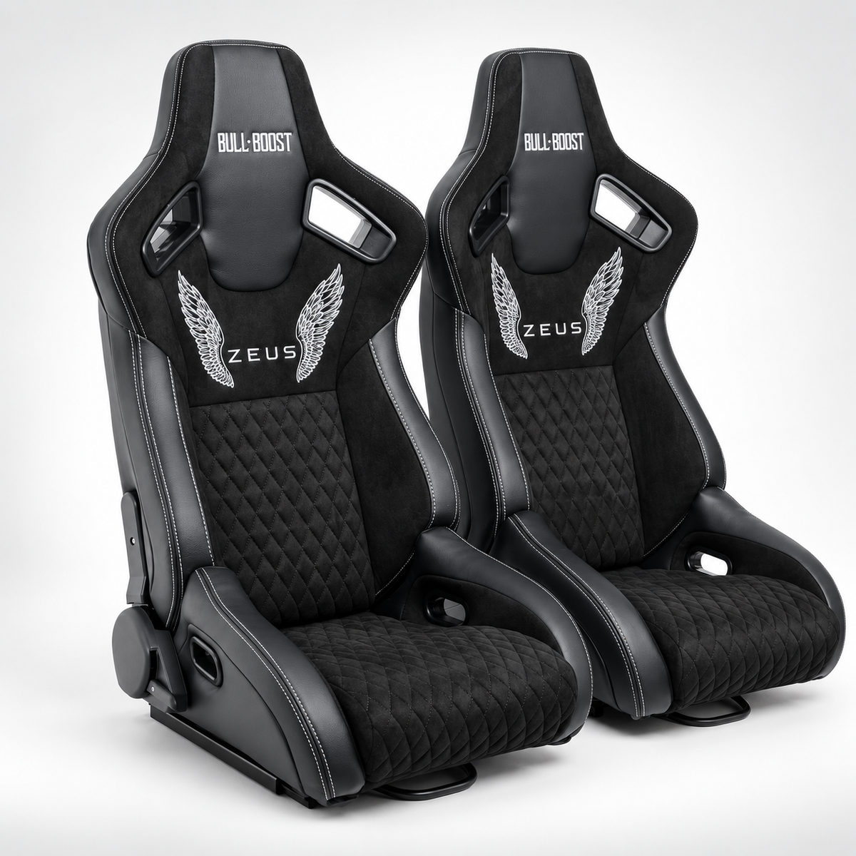 Bull Boost Adjustable Racing Lowered Ultra Max Bucket Seat w/ Seat Rails