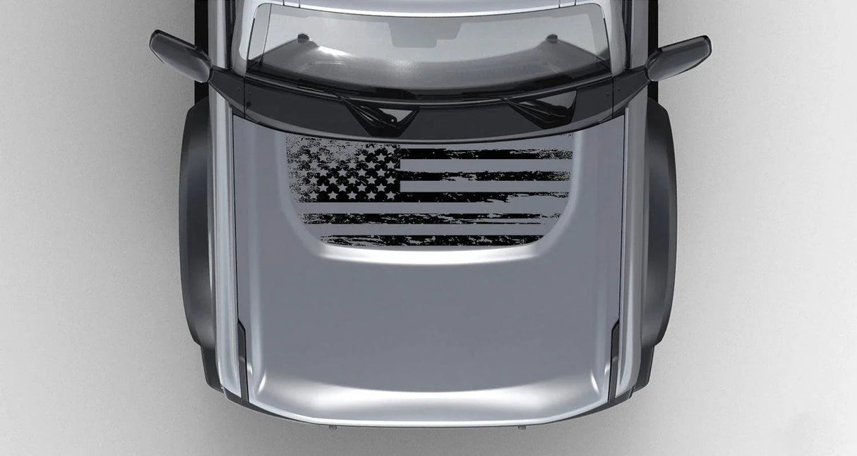 Stealth Clear American Flag Hood Overlay - 2021+ Bronco