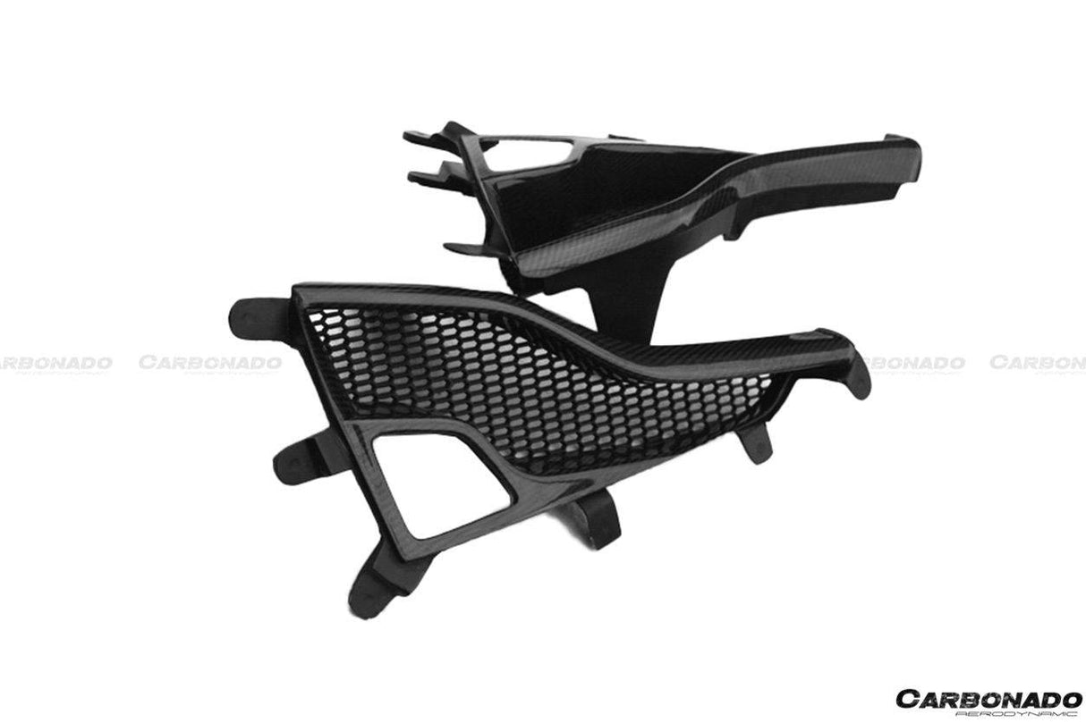 2010-2015 Ferrari Carbon Fiber  Brake Lights Covers Carbonado (OE) Fits: 458 Italia and Spider