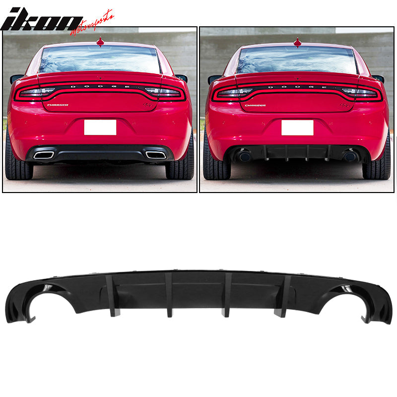 Rear Diffuser Splitter for 2015-2024 Dodge Charger Base SXT  PP
