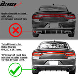 Rear Diffuser Splitter for 2015-2024 Dodge Charger Base SXT  PP