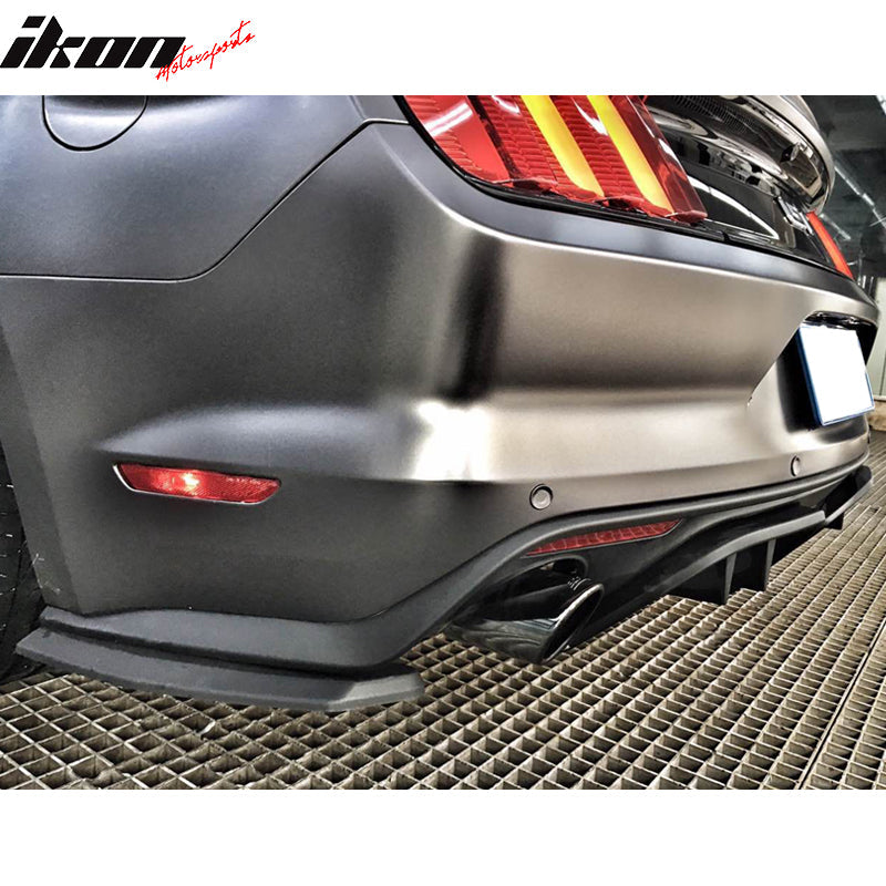 Fits 15-17 Mustang Premium Rear Bumper & R Spec 3 Pc Rear Diffuser