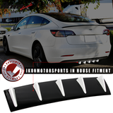23" x 6" Universal Rear Bumper Diffuser Lip 5 Shark Fins Under